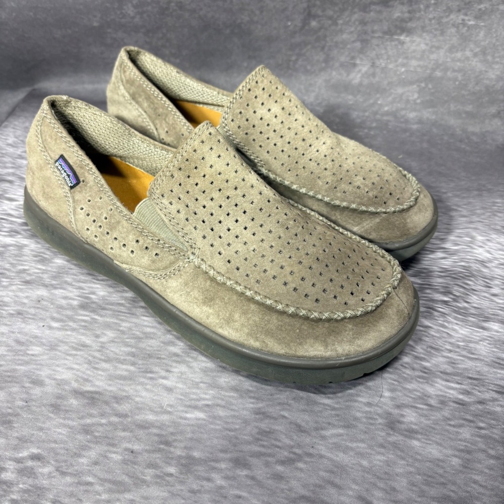 Patagonia Maui Air Shoes Loafers Men's Size 9.5 Boulder Beige Suede Moc Toe